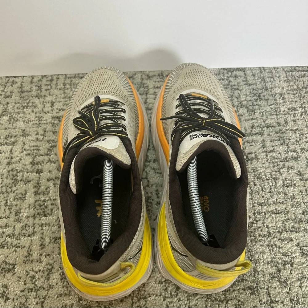 Hoka One Bondi Nimbus Cloud Radiant Yellow Lace-Up Sneakers Size 9.5 Men’s
